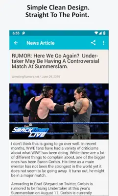 Wrestling News android App screenshot 3